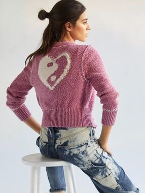 Pilcro Cropped Knit Cardigan